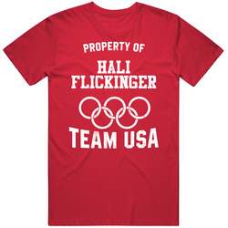 Property Of Hali Flickinger Usa Swimming 200 M Butterfly Olympics Classic Cotton Unisex T Shirt