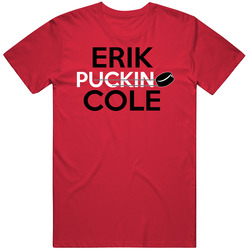 Erik Cole Carolina Puckin Hockey Classic Cotton Unisex T Shirt