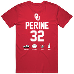 Samaje Perine 32 Oklahoma Football Game Stats Summary 427 Rushing Yards Record Classic Cotton Unisex T Shirt