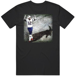 Tom Brady Goat Shadow Cool Fan Football Classic Cotton Unisex T Shirt