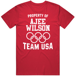 Property Of Ajee Wilson Usa Track 800 M Olympics Classic Cotton Unisex T Shirt