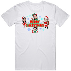 Christmas Elves Family Portrait Custom Gift Classic Cotton Unisex T Shirt