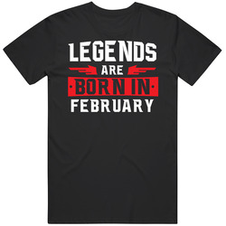 Legends Are Born In February Pisces Aquarius Zodiac Birtday Gift Classic Cotton Unisex T Shirt