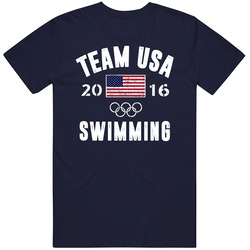 United States Usa Swimming Rio 2016 Olympic Team Support Classic Cotton Unisex T Shirt