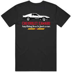 1987 Chevrolet Camaro Iroc Z 5 7 V8 B And W Anything Less Is Just A Car Fan Classic Cotton Unisex T Shirt