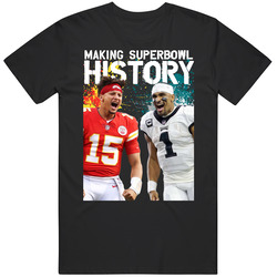 Jalen Hurts Patrick Mahomes Making History Classic Cotton Unisex T Shirt