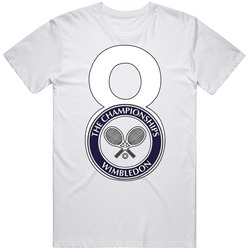 Roger Federer 8 Wimbledon Titles History Goat Tennis Player Classic Cotton Unisex T Shirt