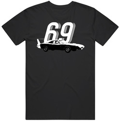 1969 Dodge Charger 7 0l Daytona Hemi B And W Vintage Car Year Fan Classic Cotton Unisex T Shirt