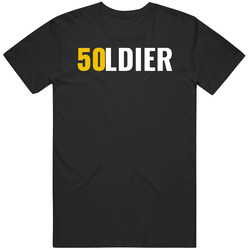 Ryan Shazier Pittsburgh Football Player 50 Soldier Black Classic Cotton Unisex T Shirt