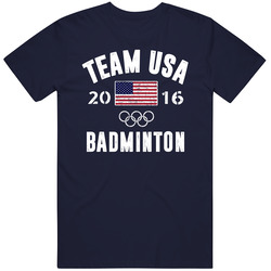 United States Usa Badminton Rio 2016 Olympic Team Support Classic Cotton Unisex T Shirt