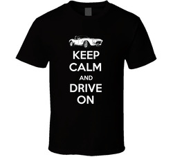 1966 Ac Cobra 427 B And W Keep Calm And Drive On Vintage Car Lover Driver Fan Classic Cotton Unisex T Shirt
