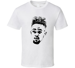 Derrick White Big Face Silhouette San Antonio Basketball Fan Classic Cotton Unisex T Shirt