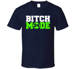Marshawn Lynch Bitch Mode 24 Hater Funny Legarrette Blount Classic Cotton Unisex T Shirt