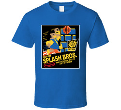 Super Splash Bros Golden State Klay Thompson Stephen Curry Blue Classic Cotton Unisex T Shirt
