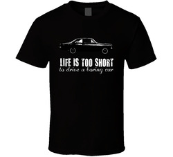 1966 Chevrolet Chevy Ii Nova Ss 327 B And W Life Is Too Short Retro Vintage Car Fan Classic Cotton Unisex T Shirt