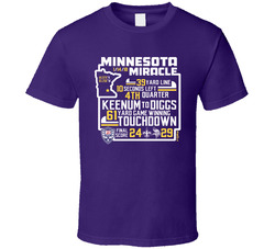 Minnesota Miracle Keenum To Diggs Touchdown Football Classic Cotton Unisex T Shirt