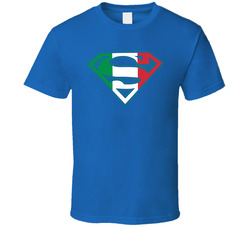 Team Italy Soccer World Country Superhero Classic Cotton Unisex T Shirt