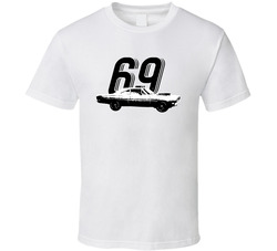 1969 Plymouth Road Runner 440 V8 1st Gen B And W Vintage Car Year Classic Cotton Unisex T Shirt