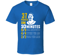 Klay Thompson 37 Points 10 Minutes Stats Breakdown Classic Cotton Unisex T Shirt