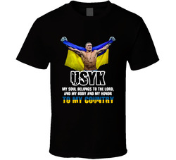 Oleksandr Usyk Ukraine Boxer My Soul Belongs To Lord My Heart And Body To Country Ukrainian Soldier Classic Cotton Unisex T Shirt