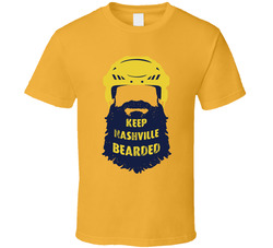 Smashville Keep Nashville Bearded Hockey  Fan Cool Classic Cotton Unisex T Shirt