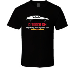 1970 Citroen Sm 2 7l V6 B And W Anything Less Is Just A Car Fan Classic Cotton Unisex T Shirt