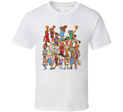 90s Basketball Guards Caricature Vintage Classic Cotton Unisex T Shirt