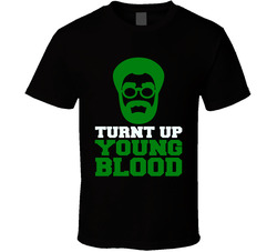 Turnt Up Young Blood Uncle Drew Kyrie Irvin Boston Basketball Funny Black Classic Cotton Unisex T Shirt