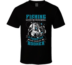Fishing Saved Me From Being A Pornstar Now Just A Hooker Funny Fishing Classic Cotton Unisex T Shirt Fishing Saved Me From Being A Pornstar Now Just A Hooker Funny Fishing Classic Cotton Unisex T Shirt