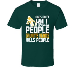 Guns Dont Kill Davante Adams Kills People Green Bay Football Classic Cotton Unisex T Shirt