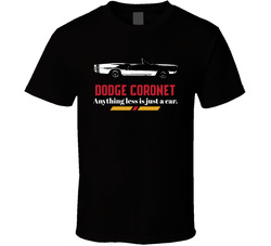 1968 Dodge Coronet Super Bee 6 3 V8 383 B And W Anything Less Is Just A Car Fan Classic Cotton Unisex T Shirt