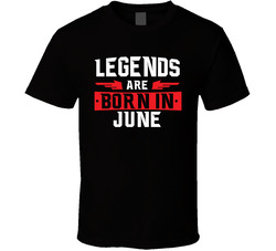 Legends Are Born In June Gemini Cancer Zodiac Birtday Gift Classic Cotton Unisex T Shirt