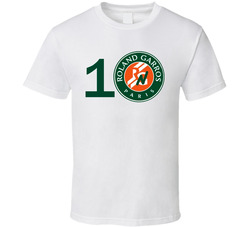 Rafa Nadal La Decima French Open Champion 10 Roland Garros White Classic Cotton Unisex T Shirt