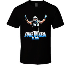 Luke Kuechly Luke Nukem 3d Carolina Football Player Classic Cotton Unisex T Shirt