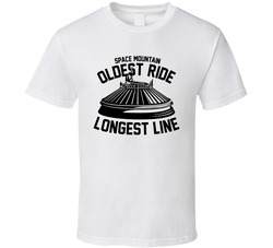 Space Mountain Oldest Ride Longest Line Classic Cotton Unisex T Shirt