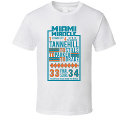 Miami Miracle Comeback Cool Football Fan Gift Classic Cotton Unisex T Shirt