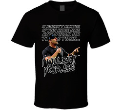 I Will Beat Your Ass Dan Campbell Black Classic Cotton Unisex T Shirt