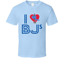 I Heart Bjs Love Toronto Baseball Bautista Reyes Kawasaki Classic Cotton Unisex T Shirt