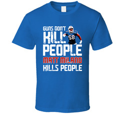 Matt Milano Guns Dont Kill Buffalo Football Fan Classic Cotton Unisex T Shirt