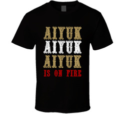 Brandon Aiyuk Is On Fire San Francisco Football Fan Classic Cotton Unisex T Shirt