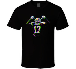 Davante Adams Glitch Effect Green Bay Football Fan Classic Cotton Unisex T Shirt