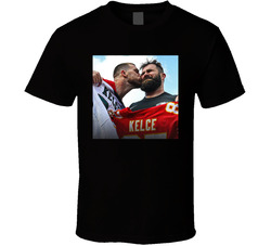 Kelce Brothers Faceoff Kiss Classic Cotton Unisex T Shirt