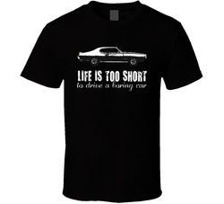 1969 Pontiac Gto The Judge 6 5l V8 B And W Life Is Too Short Retro Vintage Car Fan Classic Cotton Unisex T Shirt