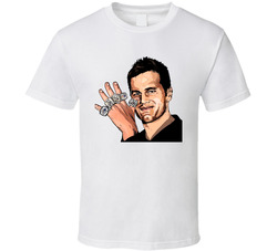 Tom Brady New England Football Player 5 Rings Cartoon Face Classic Cotton Unisex T Shirt