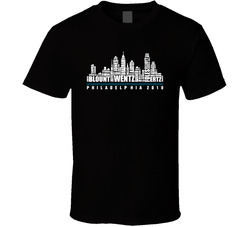 2018 Philadelphia Football Fly Eagles Fly City Skyline Cool Fan Classic Cotton Unisex T Shirt