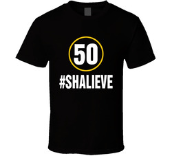 Ryan Shazier Pittsburgh Football Team Tribute 50 Black  Cool Classic Cotton Unisex T Shirt