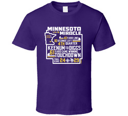 Minnesota Minneapolis Miracle Case Keenum Stefon Diggs Superbowl Football Team Fan Classic Cotton Unisex T Shirt