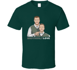 Nick Foles Carson Wentz Brotherly Love Philadelphia Football Super Champions Cool Fan Classic Cotton Unisex T Shirt
