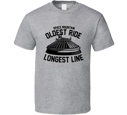 Space Mountain Oldest Ride Longest Line Classic Cotton Unisex T Shirt