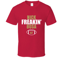 Nick Bosa Freakin Football Classic Cotton Unisex T Shirt Nick Bosa Freakin Football Classic Cotton Unisex T Shirt